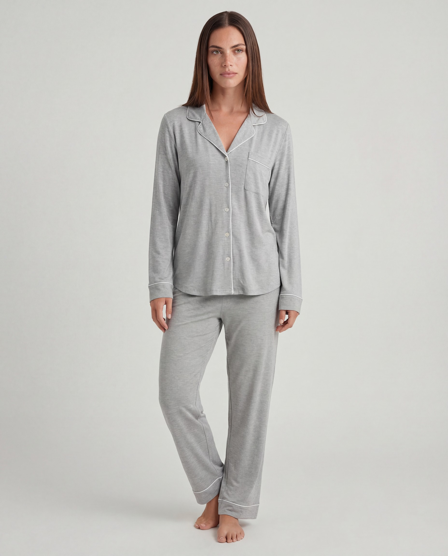 Lysegrå Bambus Pyjamas