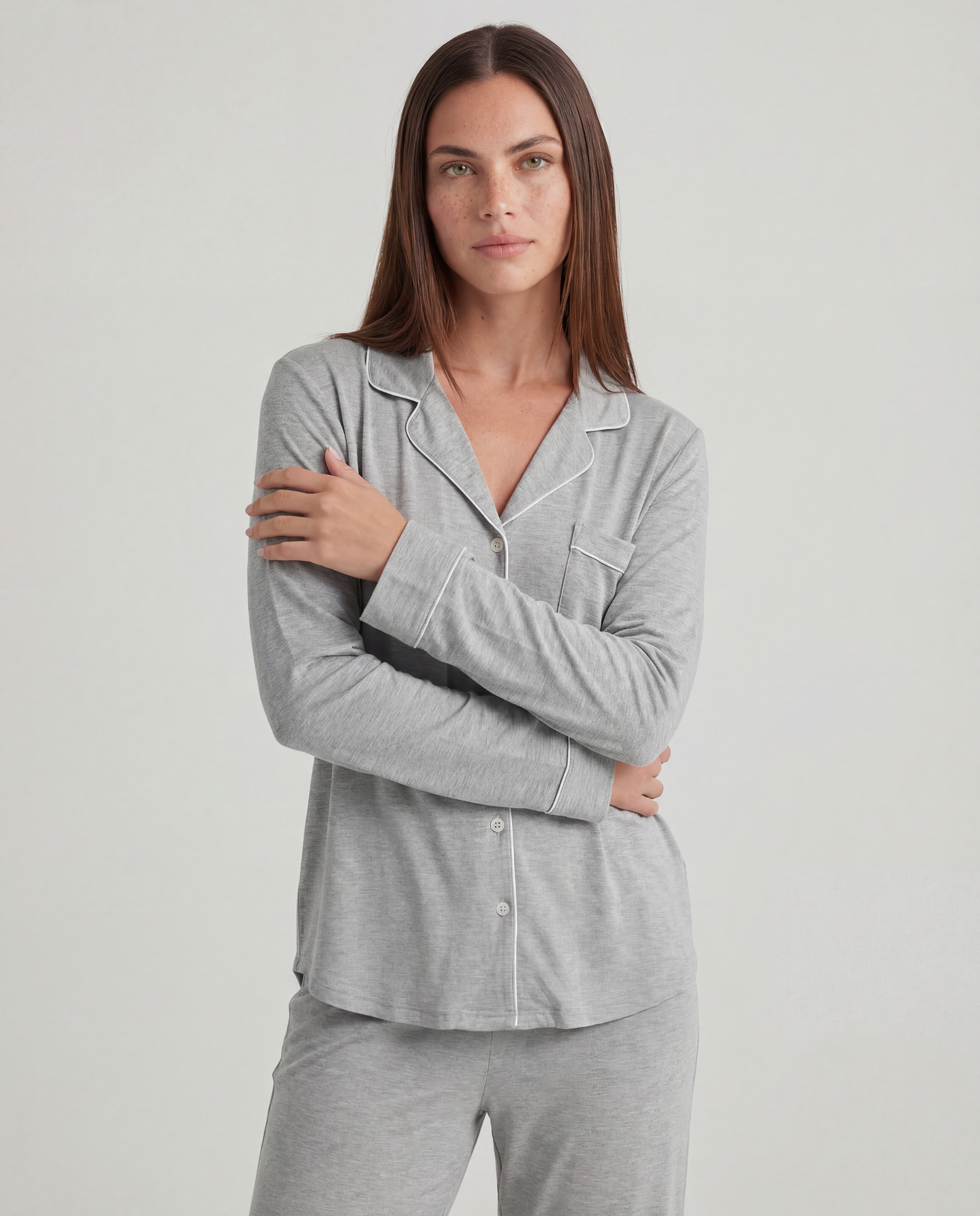 Lysegrå bambuspyjamas