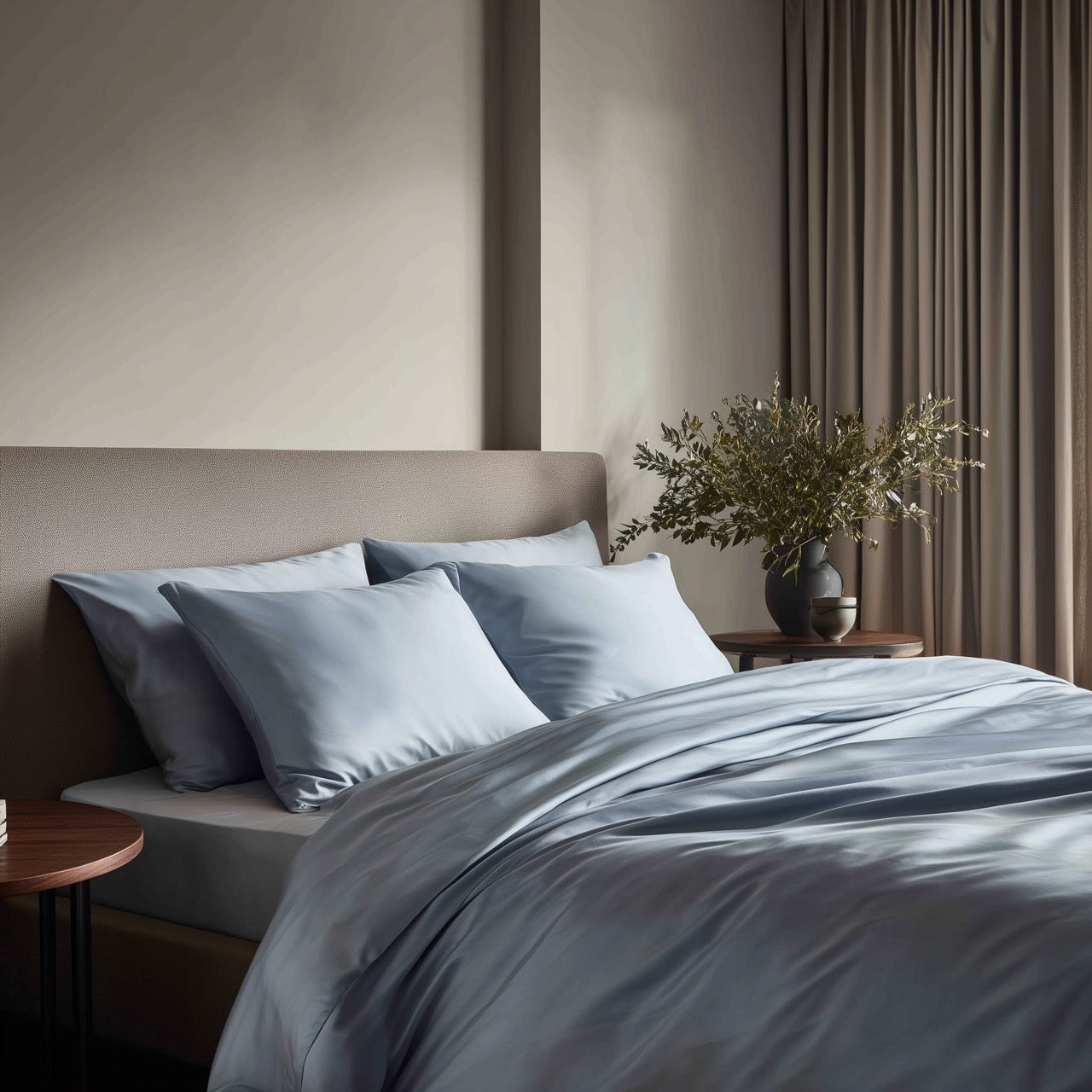 Himmelblåt Bambus Sengetøj