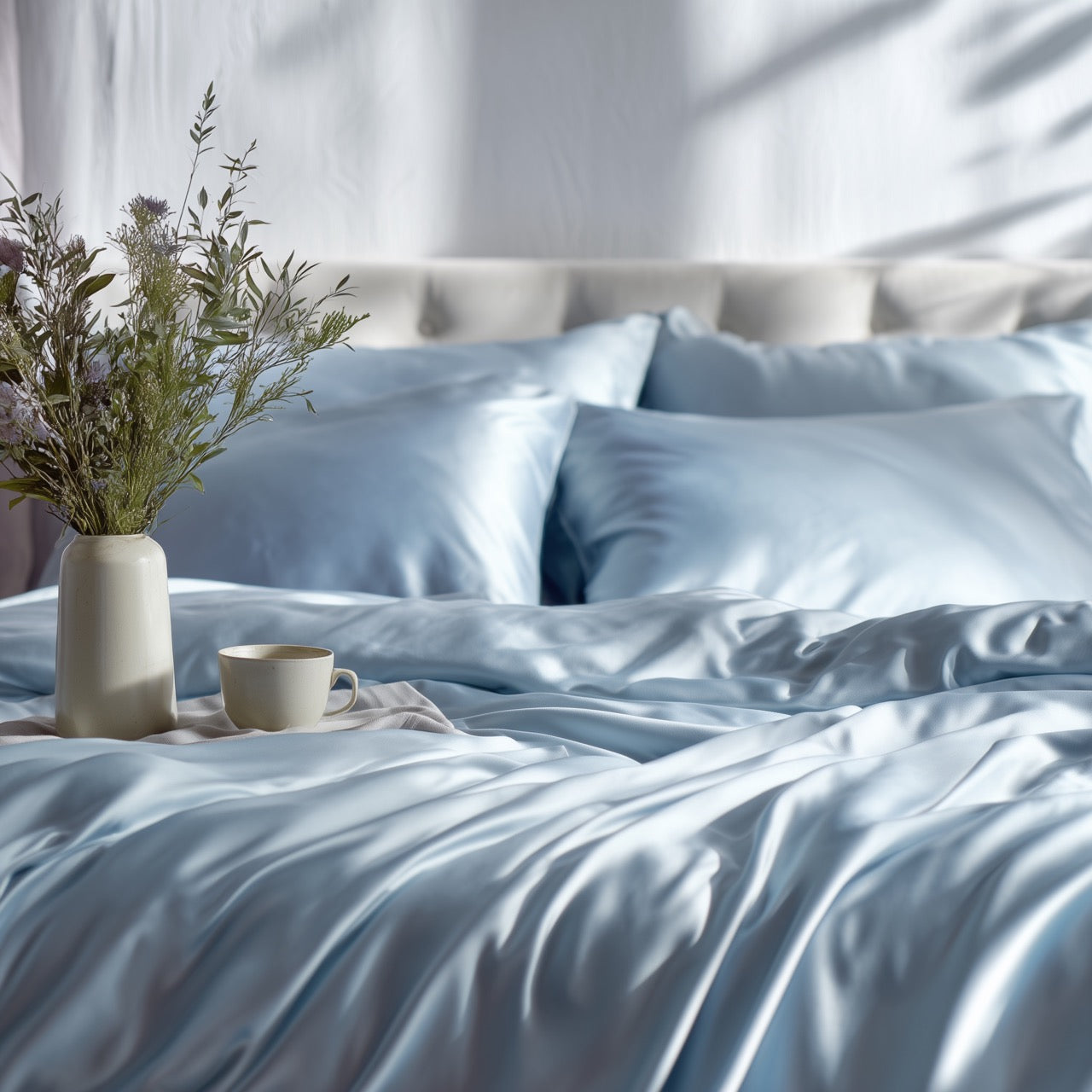 Himmelblåt Bambus Sengetøj