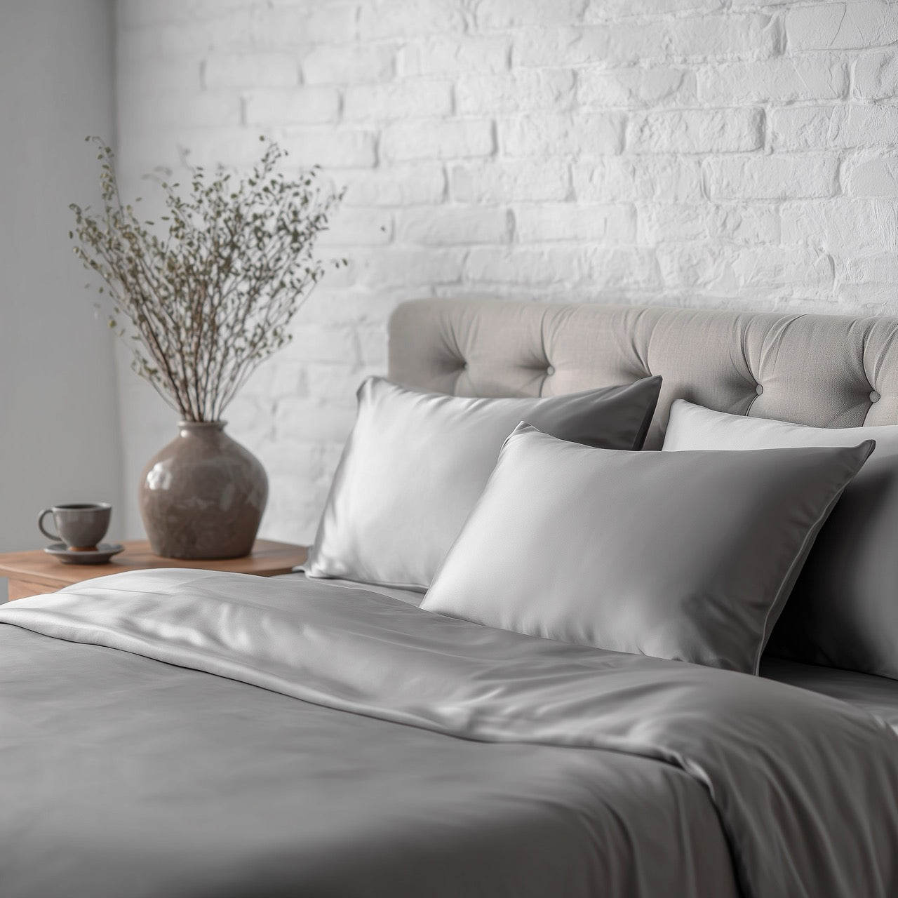 Gråt Bambus Sengetøj