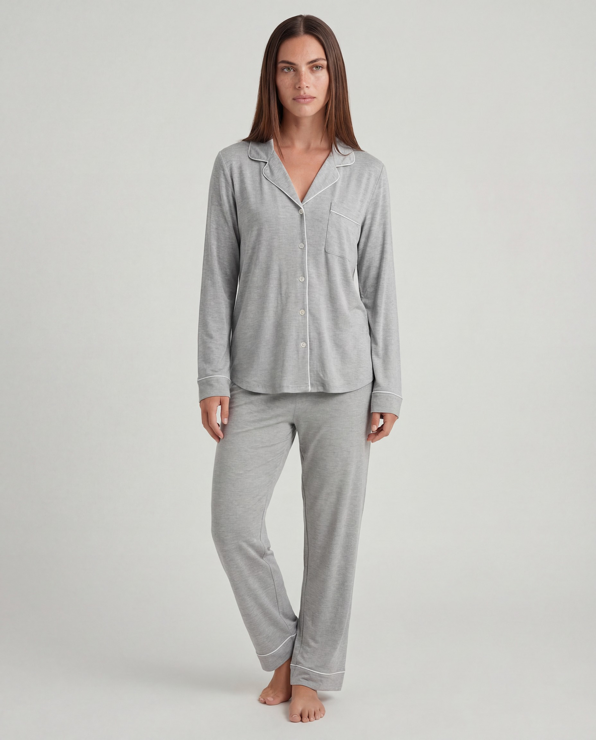 Lysegrå Bambus Pyjamas