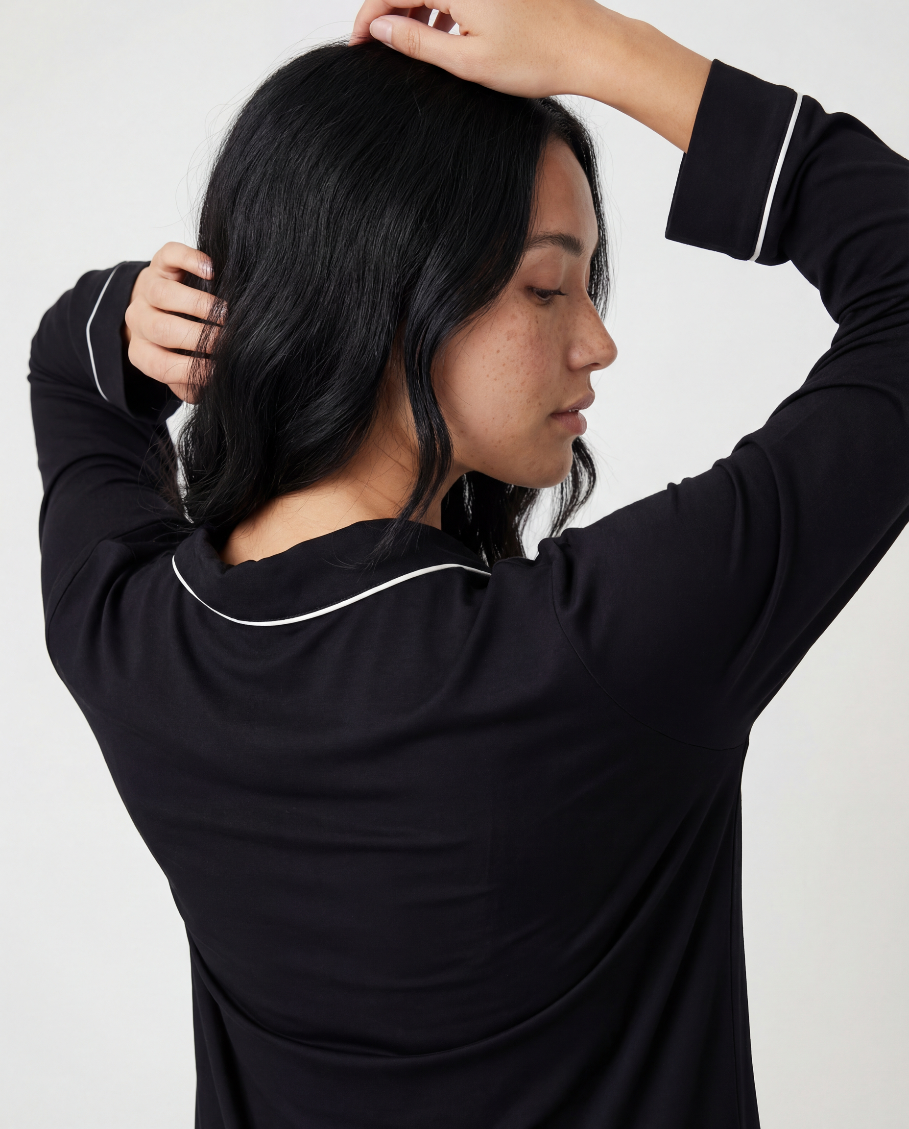 Svart Bambus Pysjamas