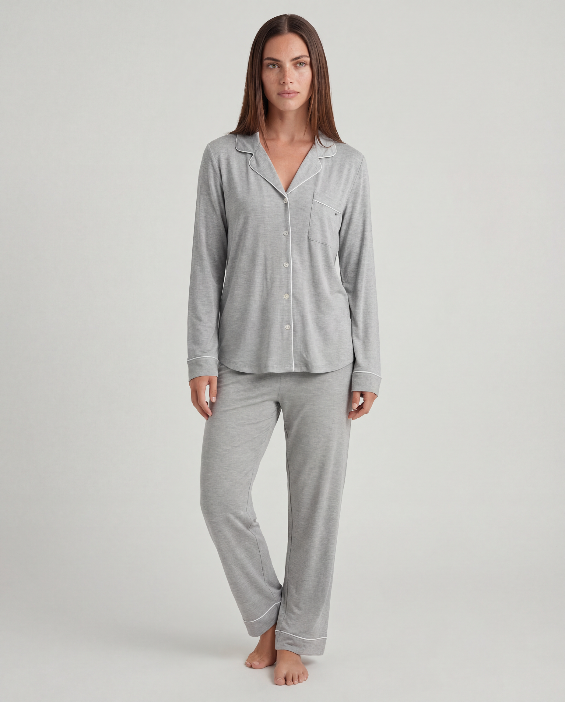 Lysegrå Bambus Pysjamas