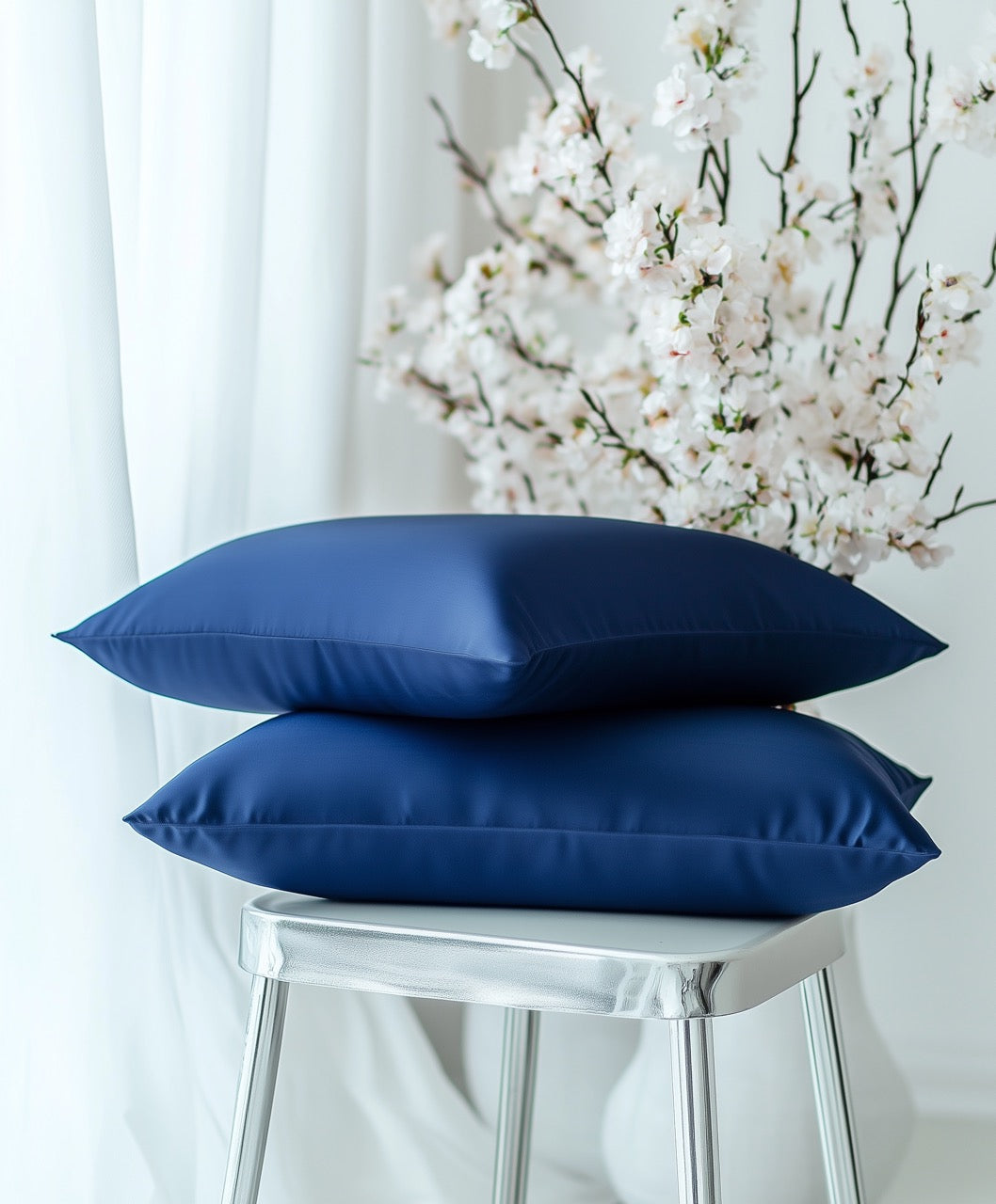Navy Blue Bamboo Hotel pudebetræk